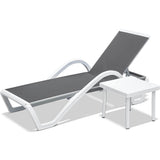 Aluminum Chaise Lounge with Arm