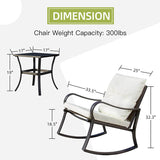 3 Pieces Rocking Chair Set