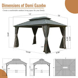 Hardtop Gazebo Classic W/ Netting & Curtain