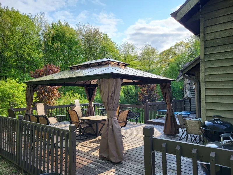 Polycarbonate Hardtop Gazebo Dark Brown