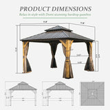 Wood Gazebo with Galvanized Steel Roof - Cedar Post