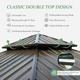 Wood Gazebo with Galvanized Steel Roof - Cedar Post
