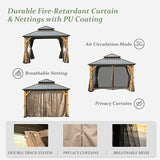 Wood Gazebo with Galvanized Steel Roof - Cedar Post