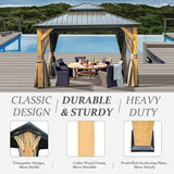 Wood Gazebo with Galvanized Steel Roof - Cedar Post