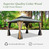 Wood Gazebo with Galvanized Steel Roof - Cedar Post