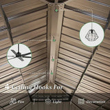 Wood Gazebo with Galvanized Steel Roof - Cedar Post