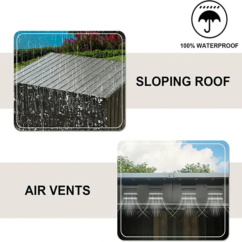 Outdoor Storage Shed Sloping Roof