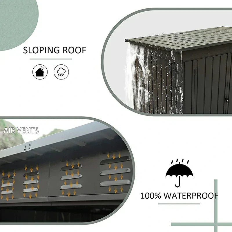 Outdoor Storage Shed Sloping Roof