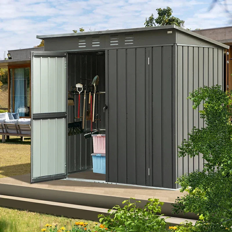Outdoor Storage Shed Sloping Roof