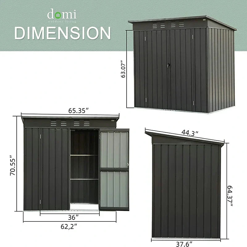 Outdoor Storage Shed Sloping Roof