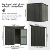 Outdoor Storage Shed Sloping Roof