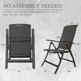 Folding Patio Chairs Set of 2