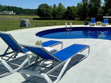 Patio Chaise Lounge Sunbathing Chair Set of 3 (2 Chairs + 1 Table)