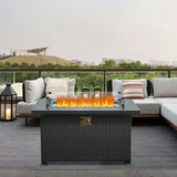 Patio Propane Fire Pit Rectangular Table