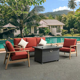 Patio Propane Fire Pit Rectangular Table