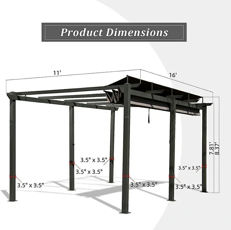Aluminum Outdoor Retractable Pergola