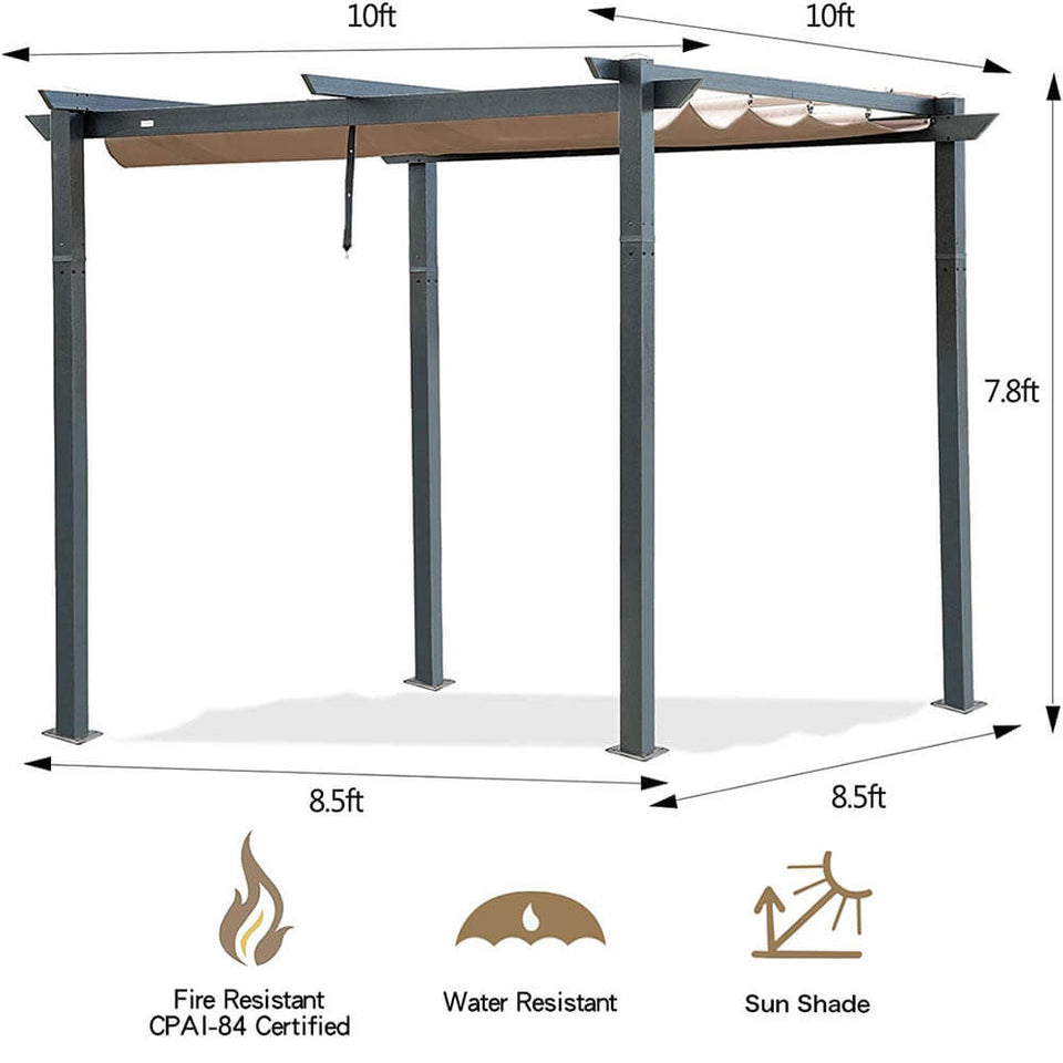 Aluminum Outdoor Retractable Pergola