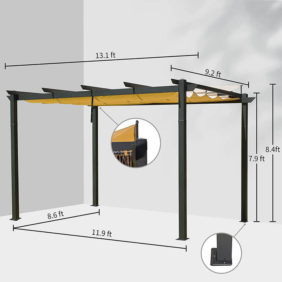 Aluminum Outdoor Retractable Pergola