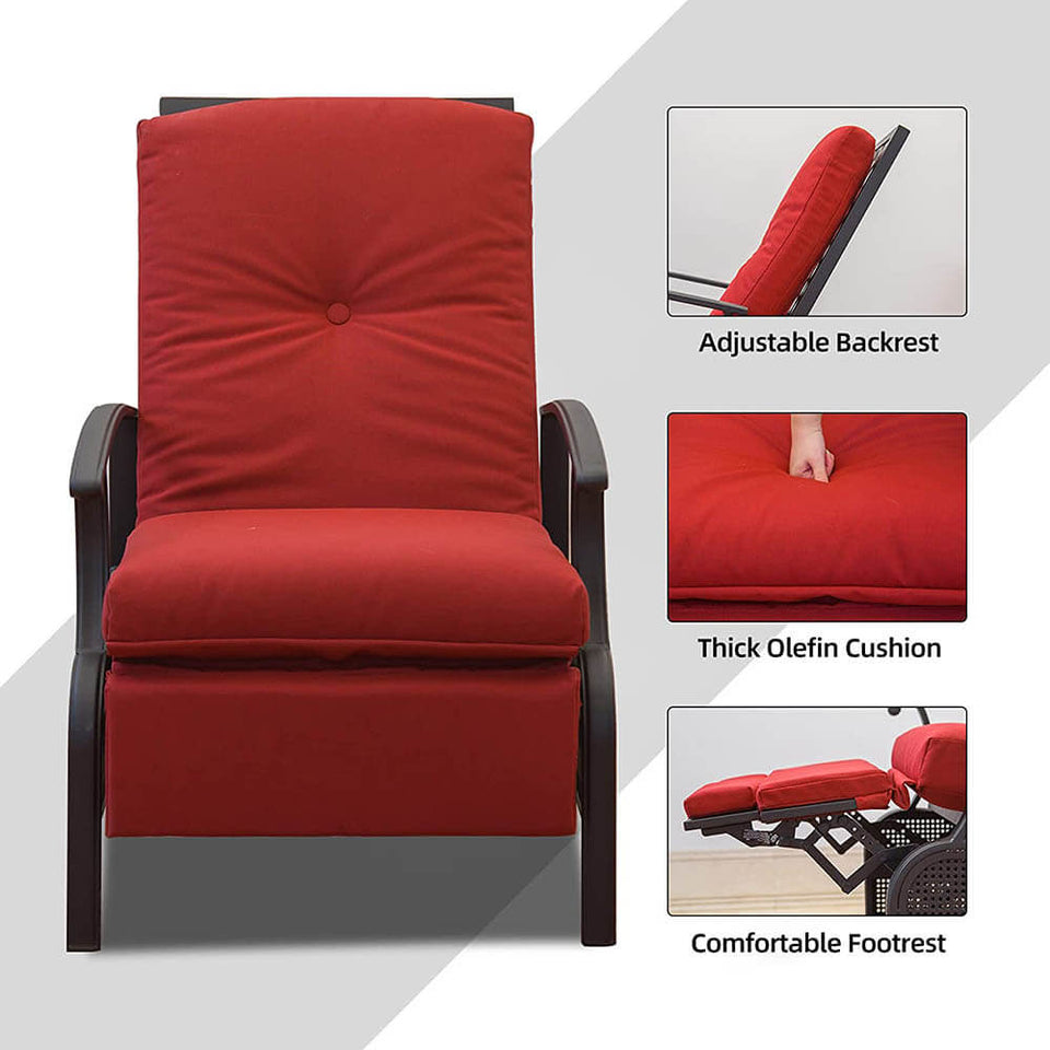Adjustable Patio Recliner Chair