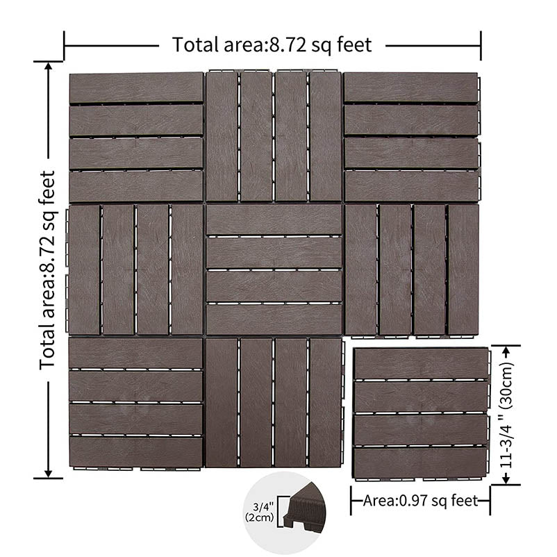Patio Interlocking Deck Tiles