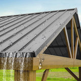 Gable Hardtop Gazebo - Wood-looking Frame
