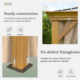 Hardtop Gazebo Wood-Looking with Drainage Gutters