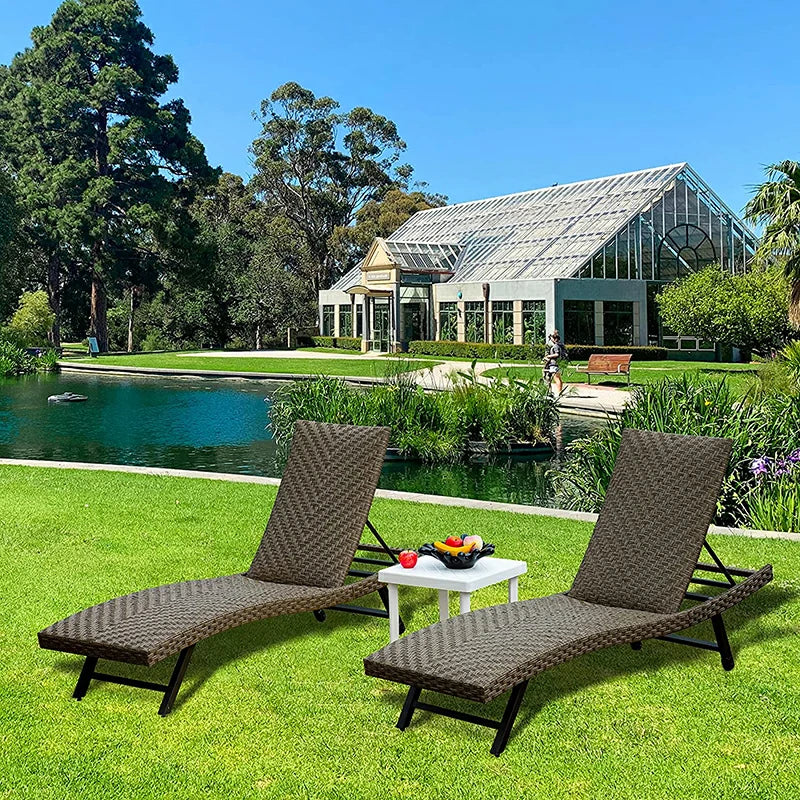 Rattan Chaise Lounge
