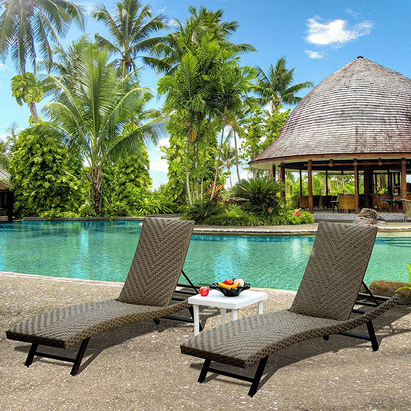 Rattan Chaise Lounge