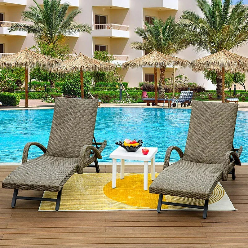 Rattan Chaise Lounge