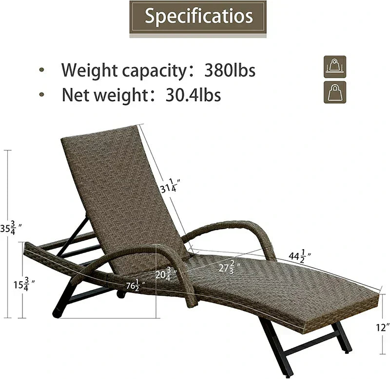 Rattan Chaise Lounge