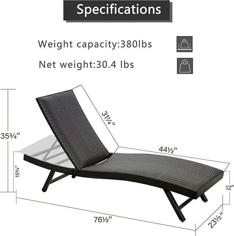 Rattan Chaise Lounge