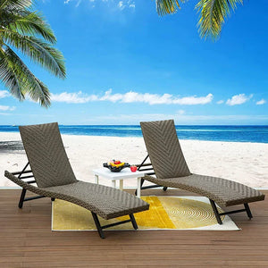 Rattan Chaise Lounge