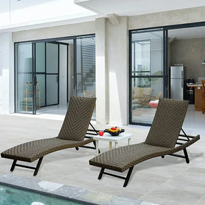 Rattan Chaise Lounge