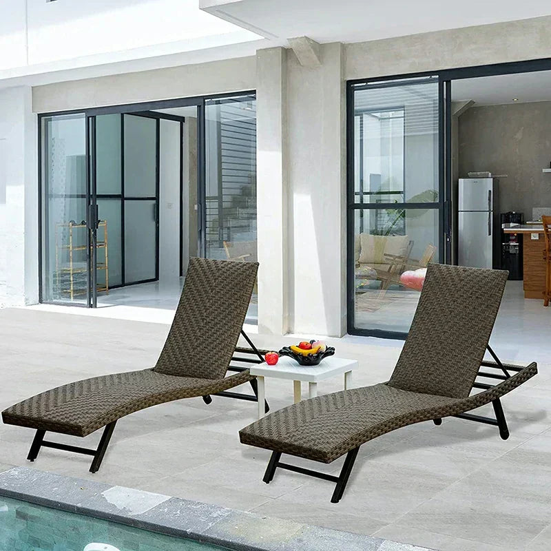 Rattan Chaise Lounge