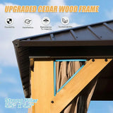 Wood Gazebo with Galvanized Steel Roof - Cedar Post