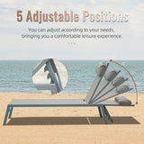 Sunbathing Aluminum Chaise Lounge Set of 3