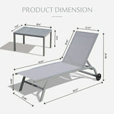 Chaise Lounge Outdoor Set - 2 Chairs
