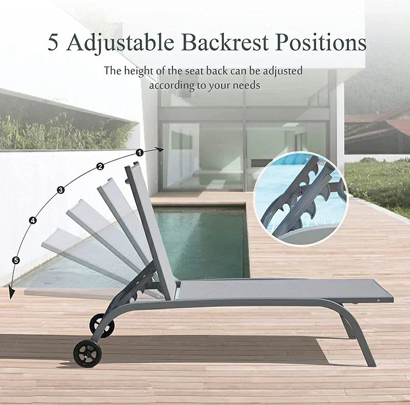 Chaise Lounge Outdoor Set - 2 Chairs