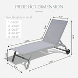 Chaise Lounge Outdoor Set - 2 Chairs