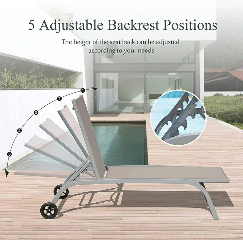 Chaise Lounge Outdoor Set - 2 Chairs
