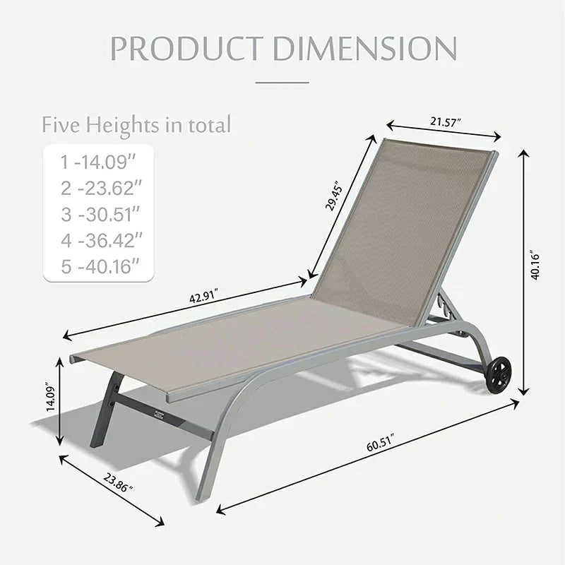 Chaise Lounge Outdoor Set - 2 Chairs