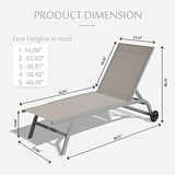Chaise Lounge Outdoor Set - 2 Chairs