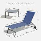 Chaise Lounge Outdoor Set - 2 Chairs