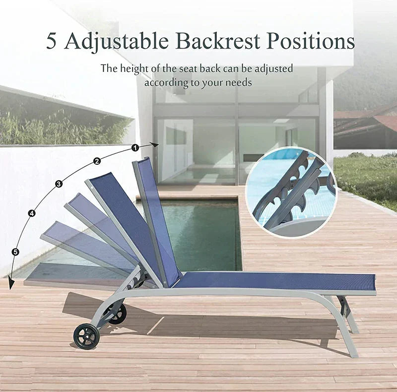 Chaise Lounge Outdoor Set - 2 Chairs
