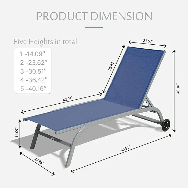 Chaise Lounge Outdoor Set - 2 Chairs