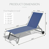 Chaise Lounge Outdoor Set - 2 Chairs