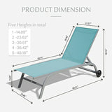 Chaise Lounge Outdoor Set - 2 Chairs