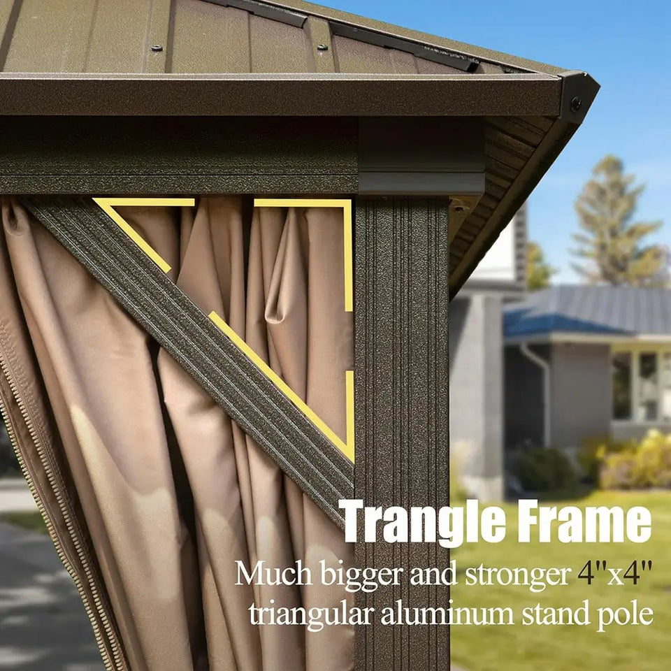 Hardtop Gazebo Classic W/ Netting & Curtain