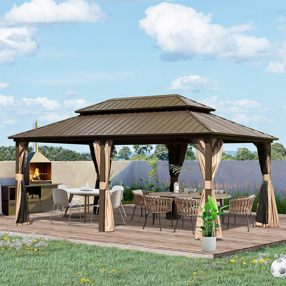 Hardtop Gazebo Classic W/ Netting & Curtain