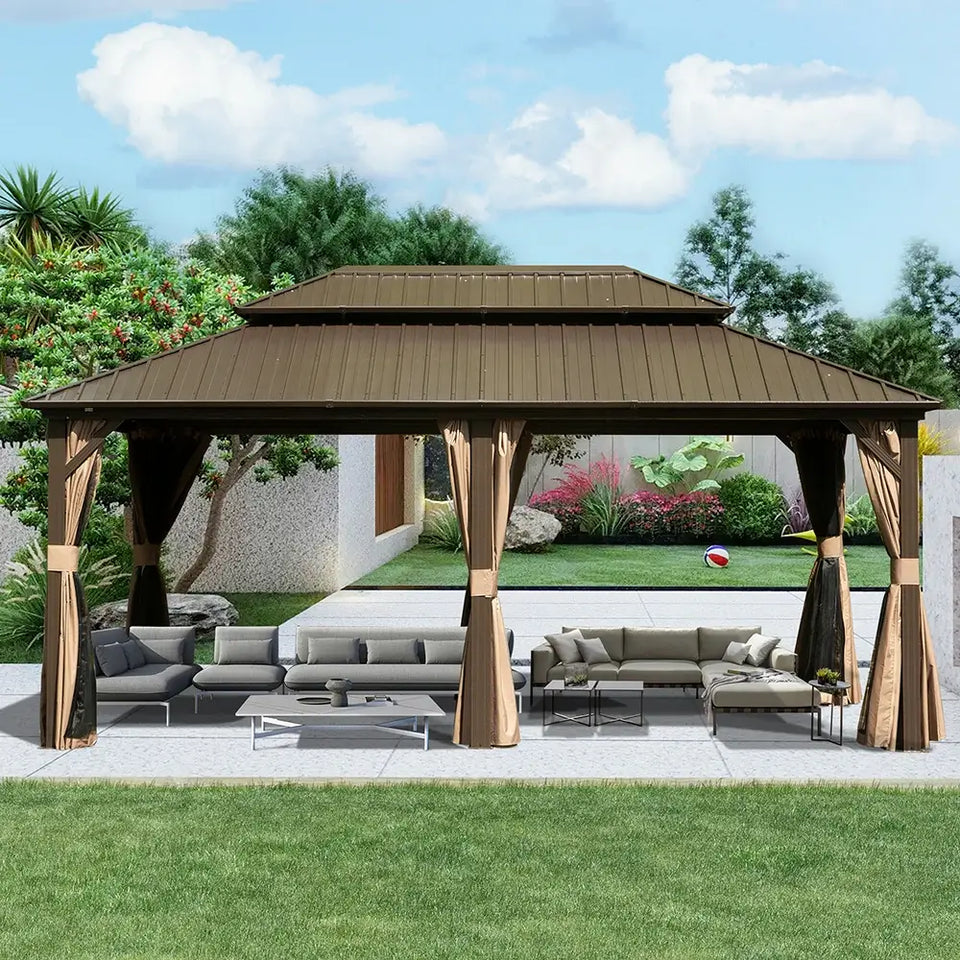 Hardtop Gazebo Classic W/ Netting & Curtain